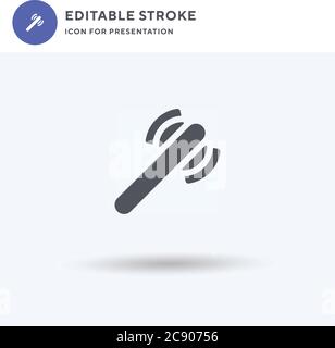 Ax icon vector, filled flat sign, solid pictogram isolated on white, logo illustration. Ax icon for presentation. Stock Vector