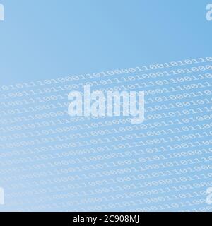 digital binary code blue background vector illustration EPS10 Stock Vector
