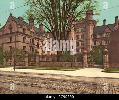 Vanderbilt Hall, Yale University, New Haven, Connecticut, USA, Detroit Publishing Company, 1901 Stock Photo