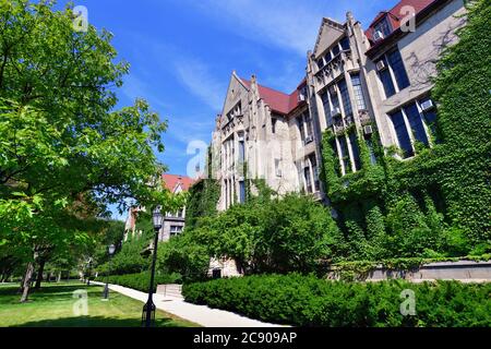 Chicago, Illinois, USA. Eckhart Hall on the campus of the University of Chicago. Stock Photo