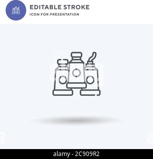 Oil Paint icon vector, filled flat sign, solid pictogram isolated on white, logo illustration. Oil Paint icon for presentation. Stock Vector