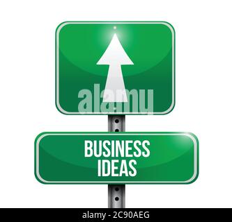 Business ideas sign illustration design over a white background Stock Vector