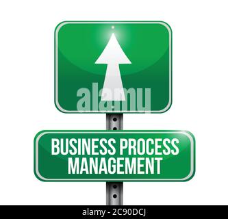 Business process management sign illustration design over a white background Stock Vector