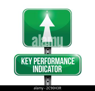 Key performance indicator sign illustration design over a white background Stock Vector