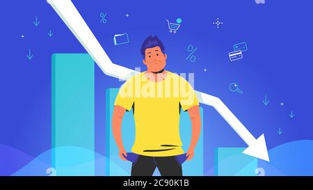 Bankruptcy and financial crisis Stock Vector