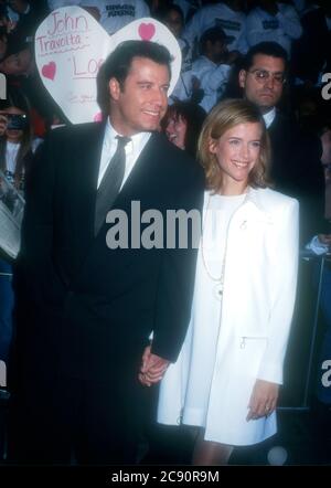 Westwood, California, USA 5th February 1996 Actor John Travolta and actress Kelly Preston attend 20th Century Fox' 'Broken Arrow' Premiere on February 5, 1996 at Mann Village Theatre in Westwood, California, USA. Photo by Barry King/Alamy Stock Photo Stock Photo