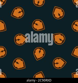 Nuts Vector illustration in thin line style Stock Vector