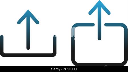 Upload icon logo vector illustration Stock Vector