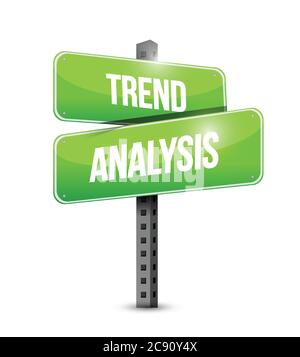 Trend analysis sign illustration design over a white background Stock Vector