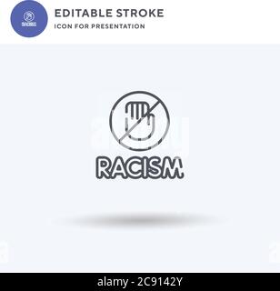 No Racism icon vector, filled flat sign, solid pictogram isolated on ...