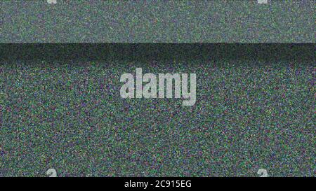 Glitch noise distortion of broken video empty background, VHS effect, glitch digital pixel noise. Stock footage abstract pixel background glitch Stock Photo