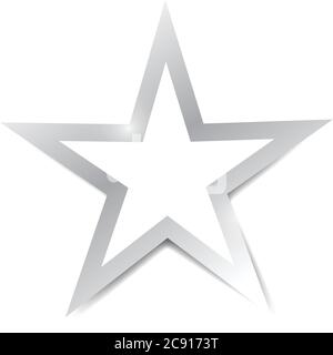 Blank star illustration design over a white background Stock Vector