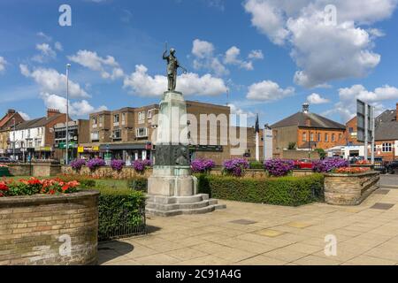 The Garden of Remembrance, with the memorial to local hero Edgar Mobbs, Northampton, UK; the garden is dedicated to the fallen of WW1 & WW2 Stock Photo