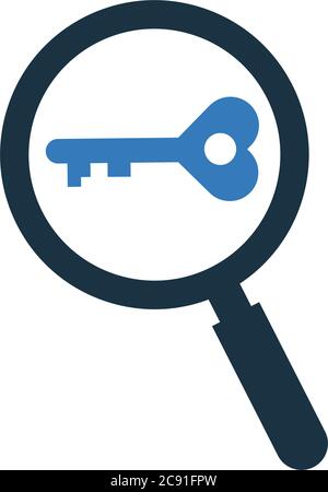 Keyword search icon. Beautiful, meticulously designed icon. Well organized and editable Vector for any uses. Stock Vector