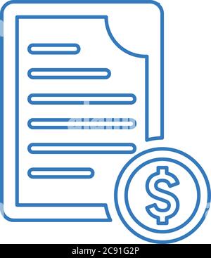 Bill, invoice icon. Beautiful, meticulously designed icon. Well organized and editable Vector for any uses. Stock Vector