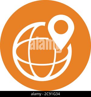 Location search icon. Beautiful, meticulously designed icon. Well organized and editable Vector for any uses. Stock Vector