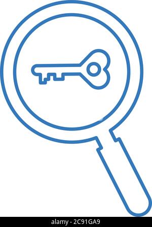 Keyword search icon. Beautiful, meticulously designed icon. Well organized and editable Vector for any uses. Stock Vector