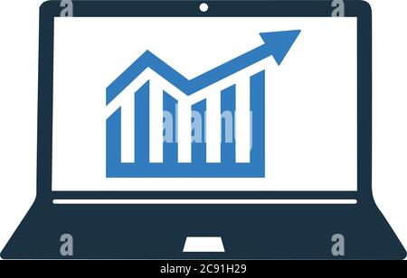 Market analysis icon. Beautiful, meticulously designed icon. Well organized and editable Vector for any uses. Stock Vector