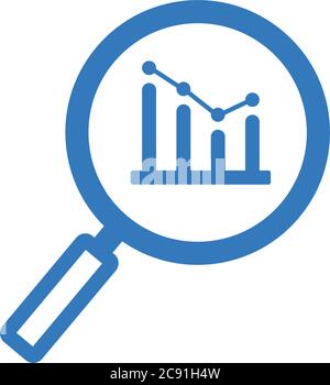 Market research icon. Beautiful, meticulously designed icon. Well organized and editable Vector for any uses. Stock Vector