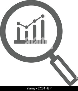 Market research icon. Beautiful, meticulously designed icon. Well organized and editable Vector for any uses. Stock Vector