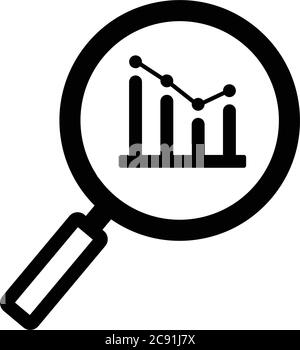 Market research icon. Beautiful, meticulously designed icon. Well organized and editable Vector for any uses. Stock Vector