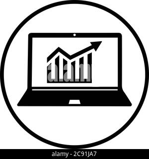 Market analysis icon. Beautiful, meticulously designed icon. Well organized and editable Vector for any uses. Stock Vector
