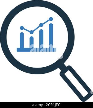 Market research icon. Beautiful, meticulously designed icon. Well organized and editable Vector for any uses. Stock Vector