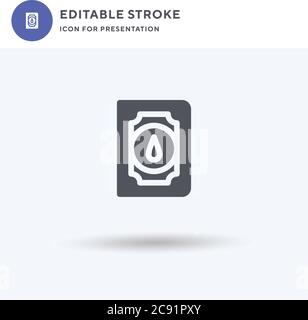 Spellbook icon vector, filled flat sign, solid pictogram isolated on white, logo illustration. Spellbook icon for presentation. Stock Vector