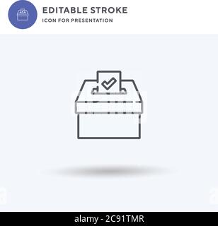Vote icon vector, filled flat sign, solid pictogram isolated on white, logo illustration. Vote icon for presentation. Stock Vector
