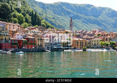 Beautiful village of Varenna view from Lake Como, Italy Stock Photo