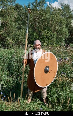 Historical knights camp reconstruction Stock Photo - Alamy