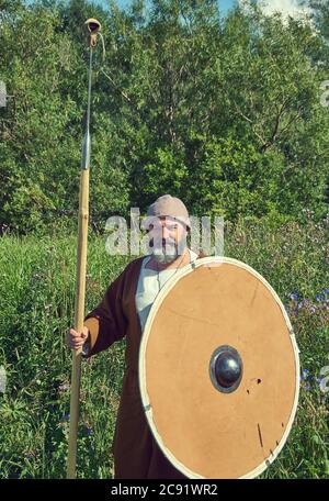 Historical knights camp reconstruction Stock Photo - Alamy