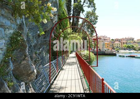 The scenic path Walk of Lovers in Varenna, Lake Como, Italy Stock Photo