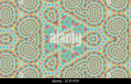Colorful kaleidoscope patterned background for wallpapers Stock Photo