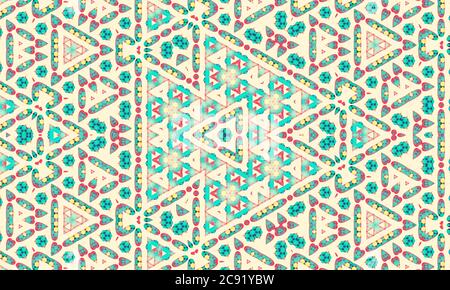 Colorful kaleidoscope patterned background for wallpapers Stock Photo