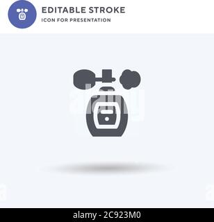 Fragance icon vector, filled flat sign, solid pictogram isolated on white, logo illustration. Fragance icon for presentation. Stock Vector