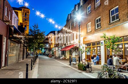 Exmouth Market at Night London UK Stock Photo