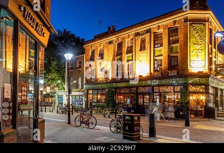 Exmouth Market at Night London UK Stock Photo