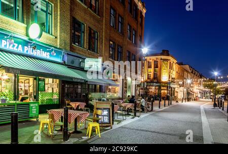 Exmouth Market at Night London UK Stock Photo