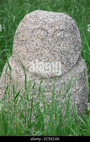 Balbal (Turkic gravestones), State Historical Museum (former Lenin Museum), Ala-Too Square, Bishkek, Kyrgyzstan Stock Photo