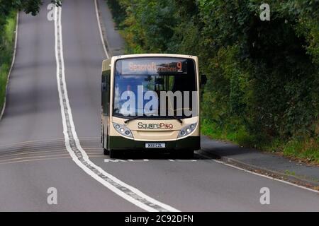 An Alexander Dennis Enviro bus currently in use by Square Bus running the Number 9 service Stock Photo