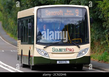 An Alexander Dennis Enviro bus currently in use by Square Bus running the Number 9 service Stock Photo