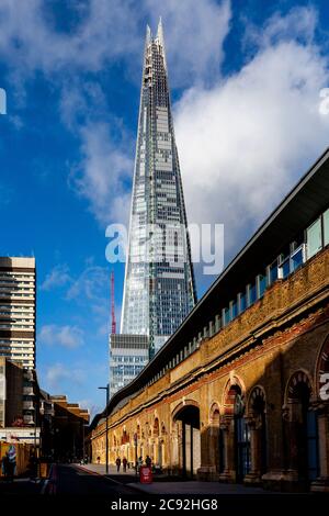 The Shard and London Bridge Station, London, England. Stock Photo