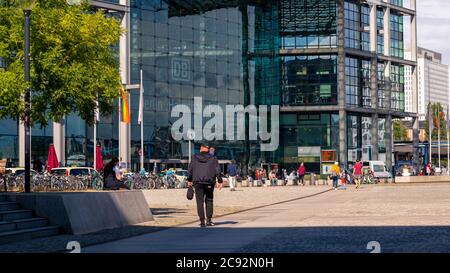 Berlin, Germany - Juliy 26, 2020 - Berlin Central Station (Berlin Hauptbahnhof) is the main railway station in Berlin, Germany Stock Photo