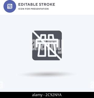 End Motorway icon vector. End Motorway icon for presentation Stock ...