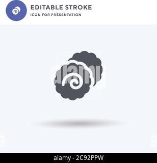 Naruto icon vector, filled flat sign, solid pictogram isolated on white, logo illustration. Naruto icon for presentation. Stock Vector