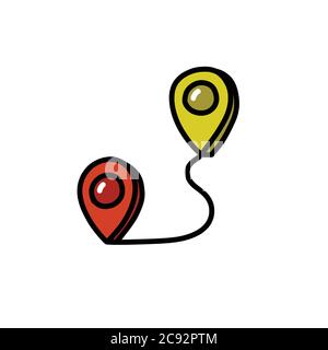 map pointer doodle icon, vector illustration Stock Vector Image & Art ...