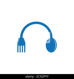 spoon fork loop decoration logo vector Stock Vector
