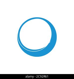 curves circle rotate geometric logo frame vector Stock Vector