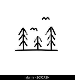 nature doodle icon, vector illustration Stock Vector
